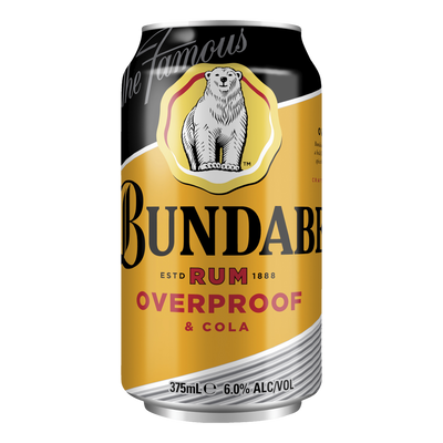 Bundaberg OP Rum & Cola 6% 375ml Can 10 Pack