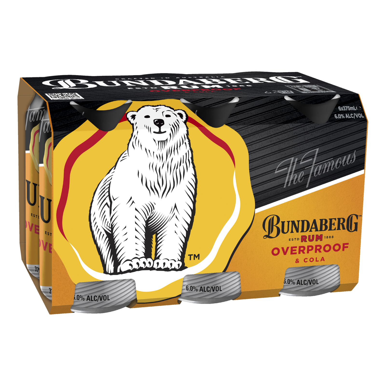 Bundaberg OP Rum & Cola 375ml Can 6 Pack