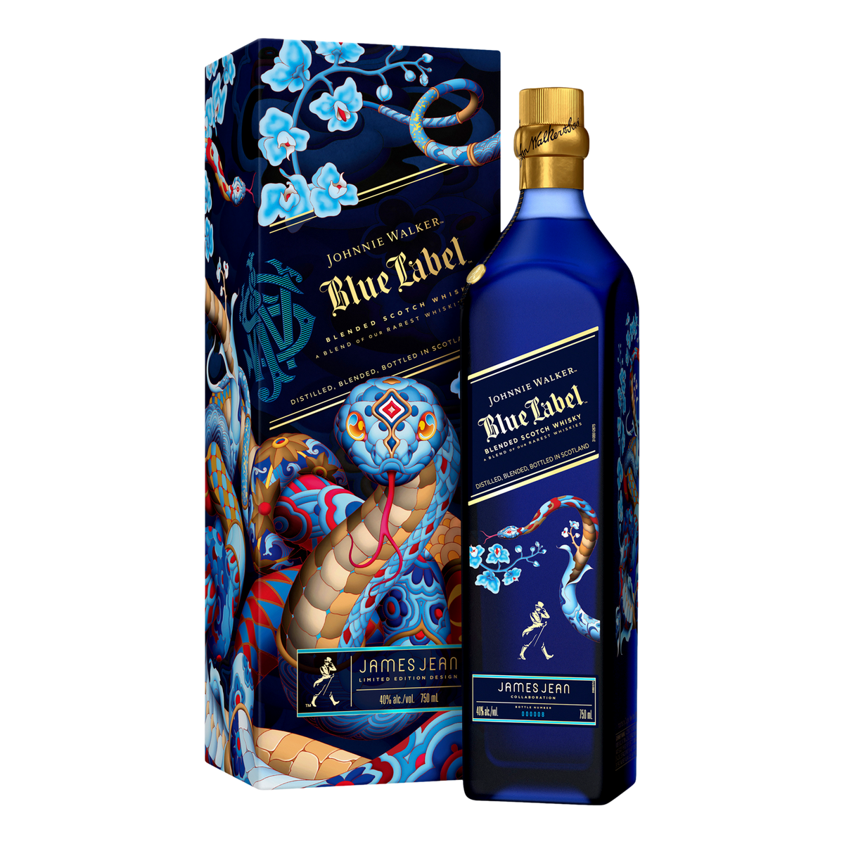 Johnnie Walker Blue Label Blended Scotch Whisky Year of The Snake x James Dean Limited Edition 750ml