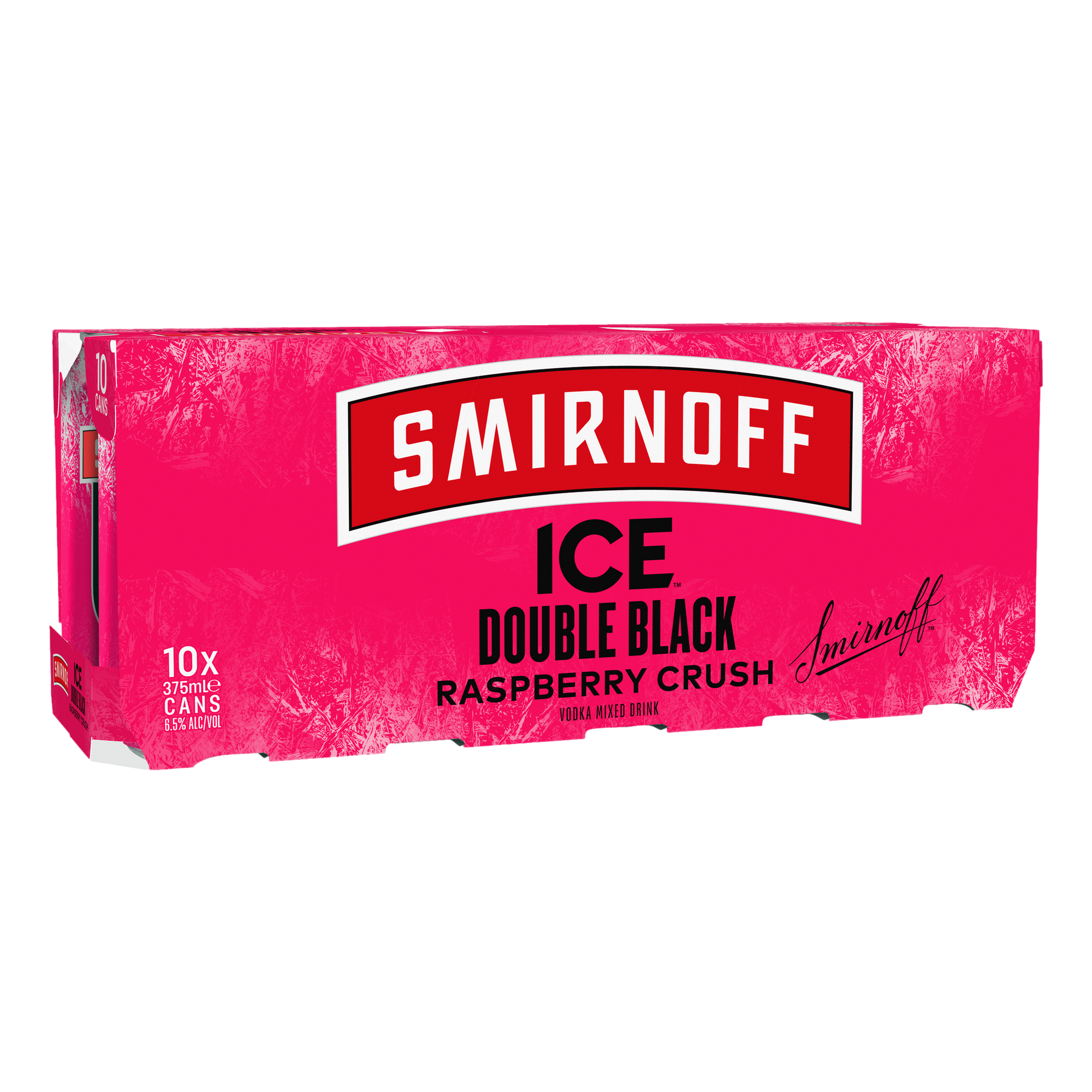 Smirnoff Ice Double Black Raspberry Crush 6.5% 375ml Can 10 Pack