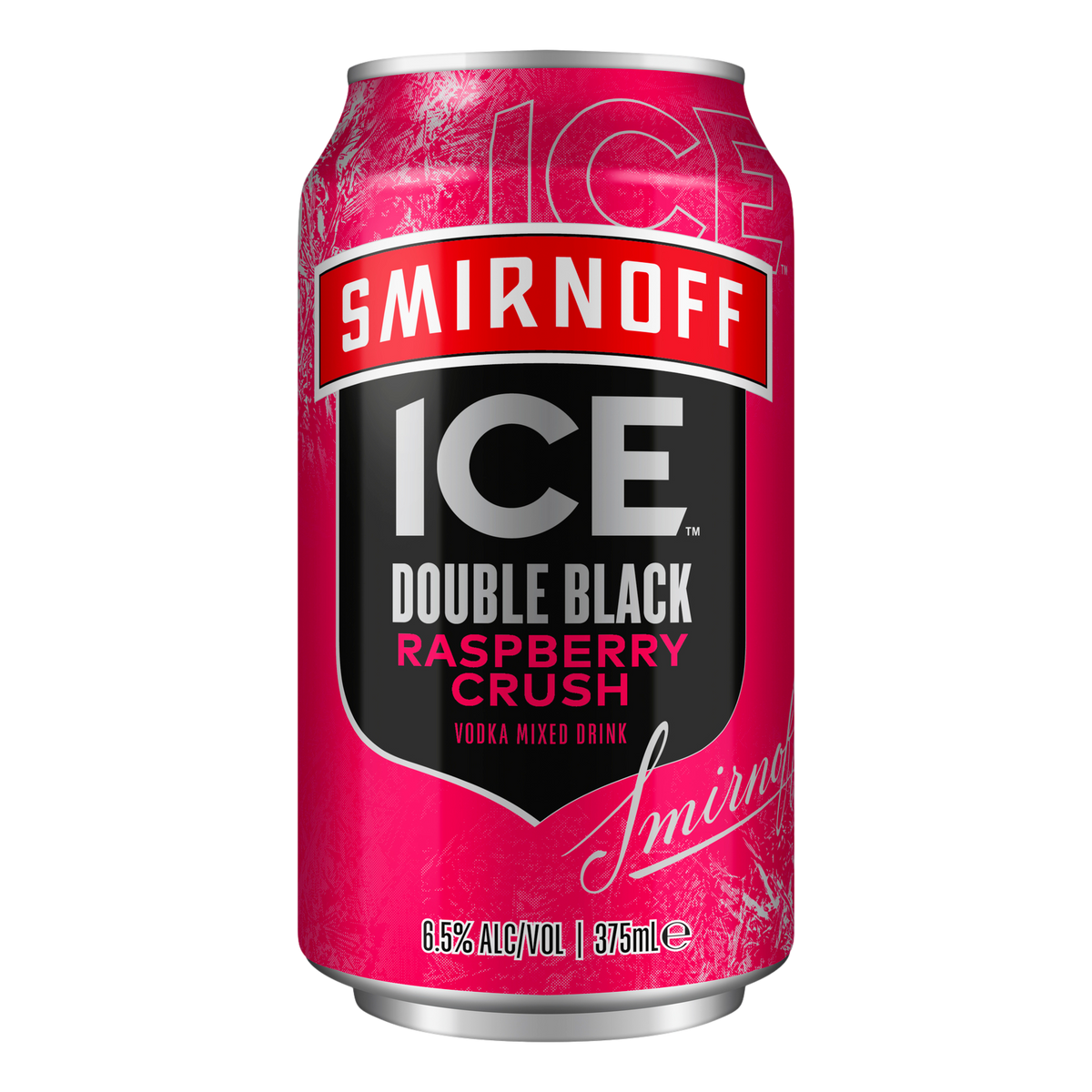 Smirnoff Ice Double Black Raspberry Crush 6.5% 375ml Can 10 Pack