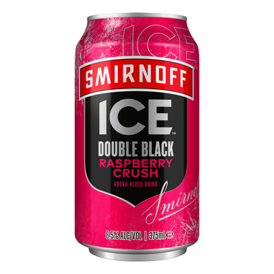 Smirnoff Ice Double Black Raspberry Crush 6.5% 375ml Can Case of 24