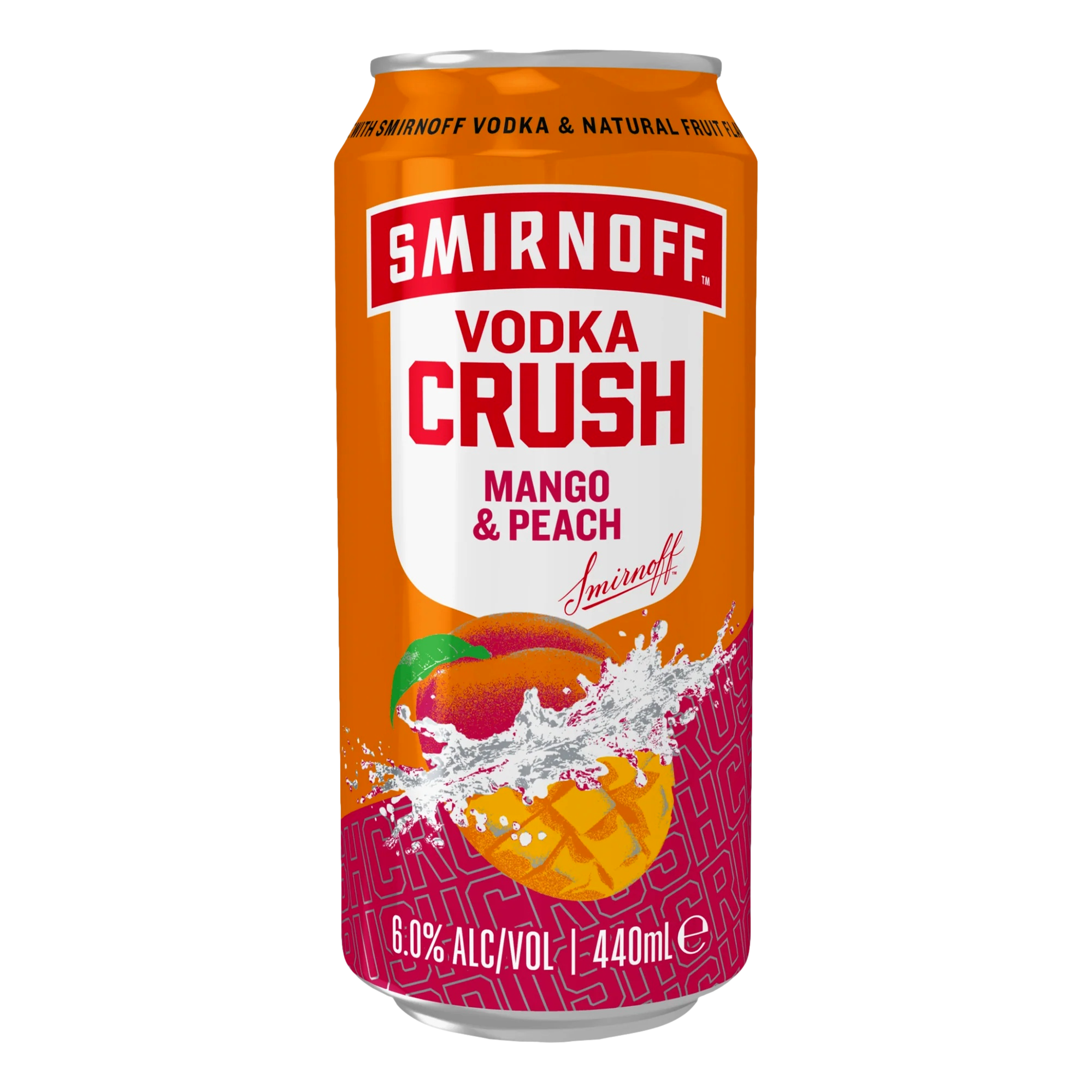 Smirnoff Vodka CRUSH Mixed Flavour 6% 440ml Can 10 Pack