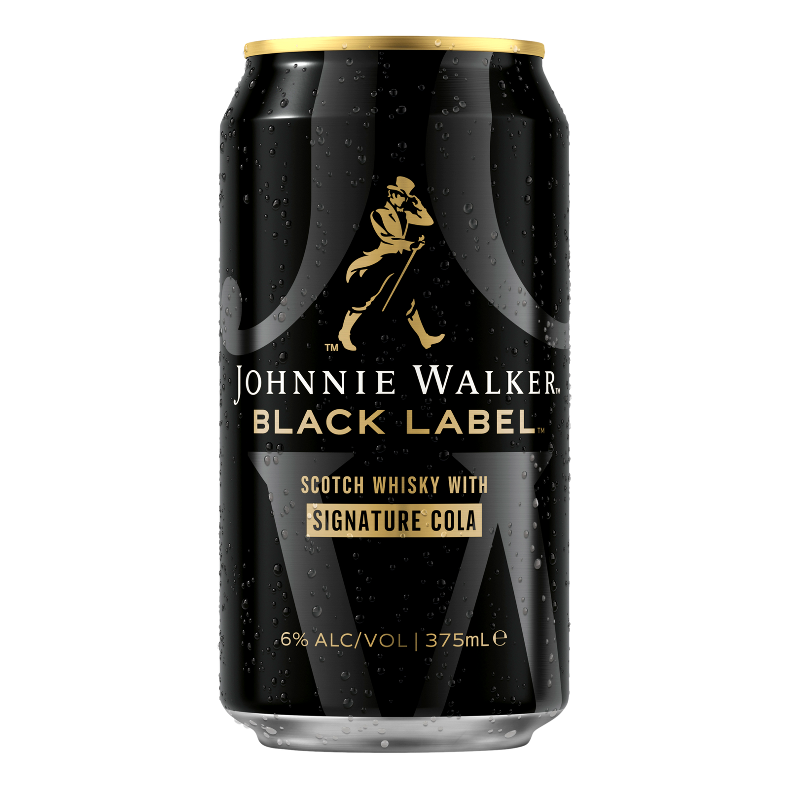 Johnnie Walker Black & Signature Cola 6% 375ml Can Single