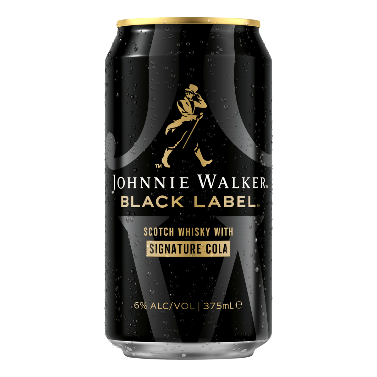 Johnnie Walker Black & Signature Cola 6% 375ml Can 4 Pack