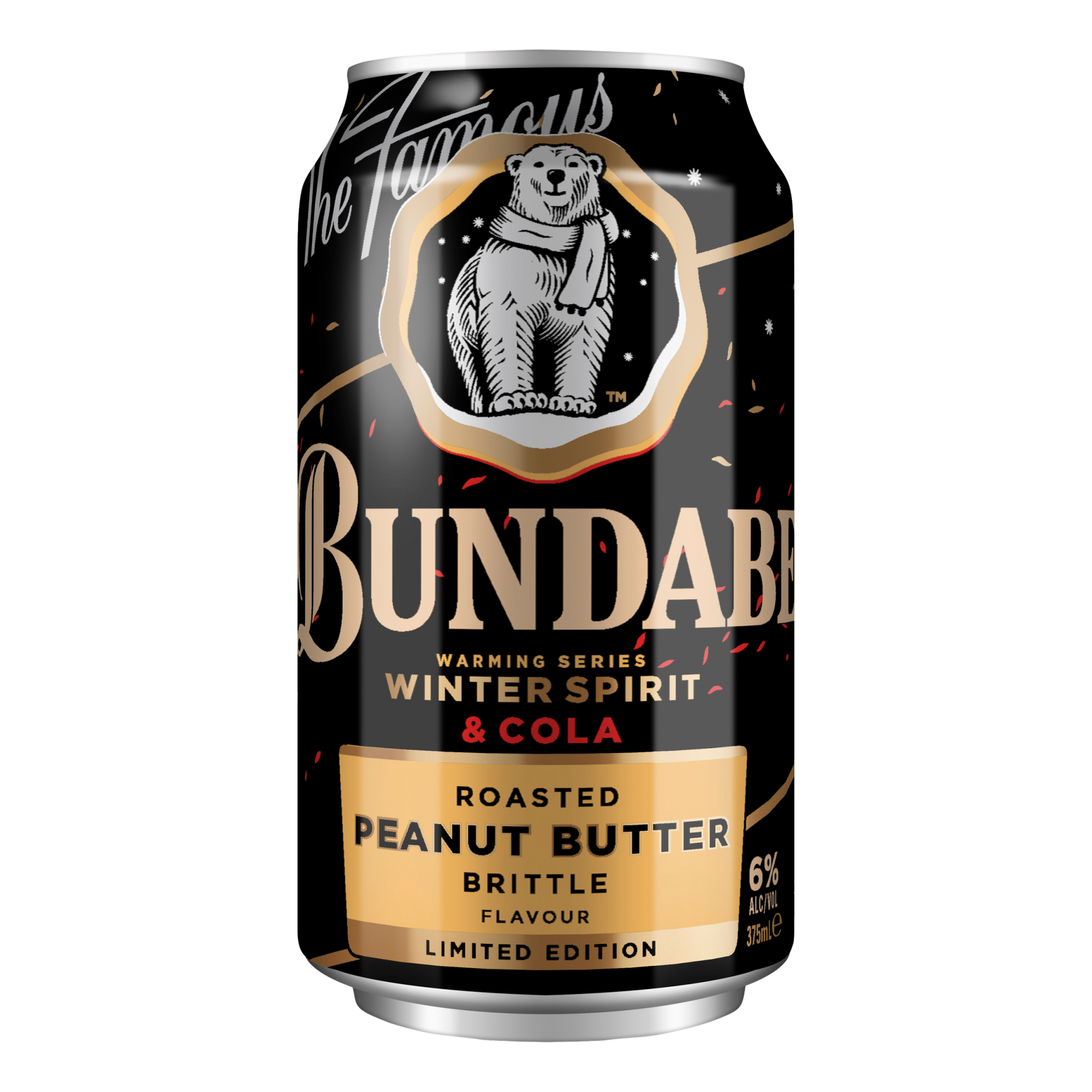 Bundaberg Peanut Butter Brittle Winter Spirit & Cola 375ml Can Single - LIMITED EDITION