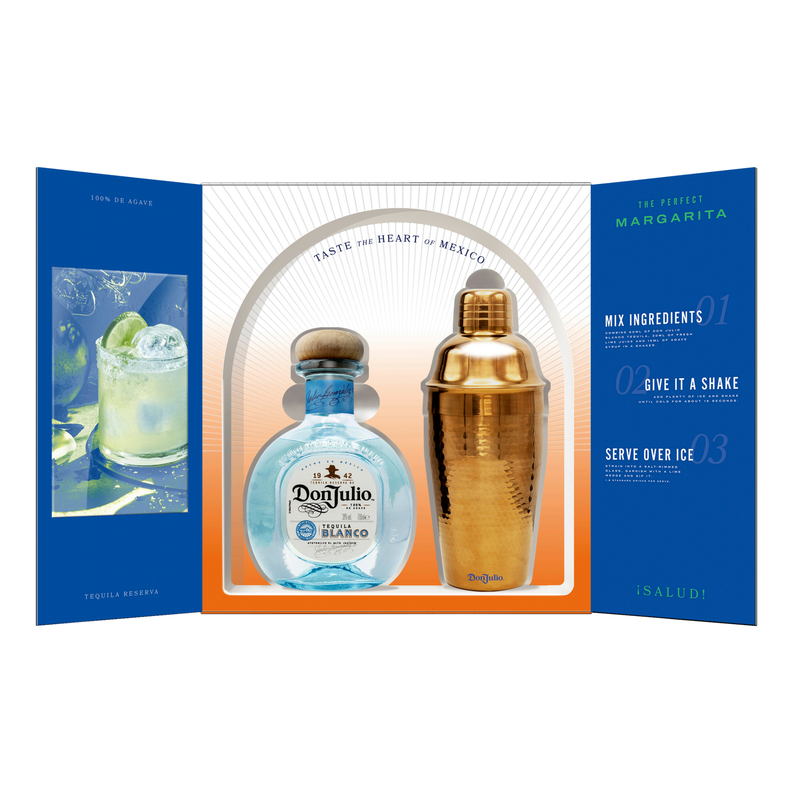 Don Julio Blanco Tequila 700ml w Cocktail Shaker GIFT PACK 700ml