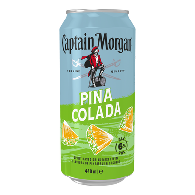 Captain Morgan Pina Colada 6% 440ml Can 4 Pack