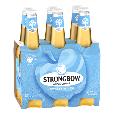 Strongbow Low Carb Apple Cider 355ml Bottle 6 Pack