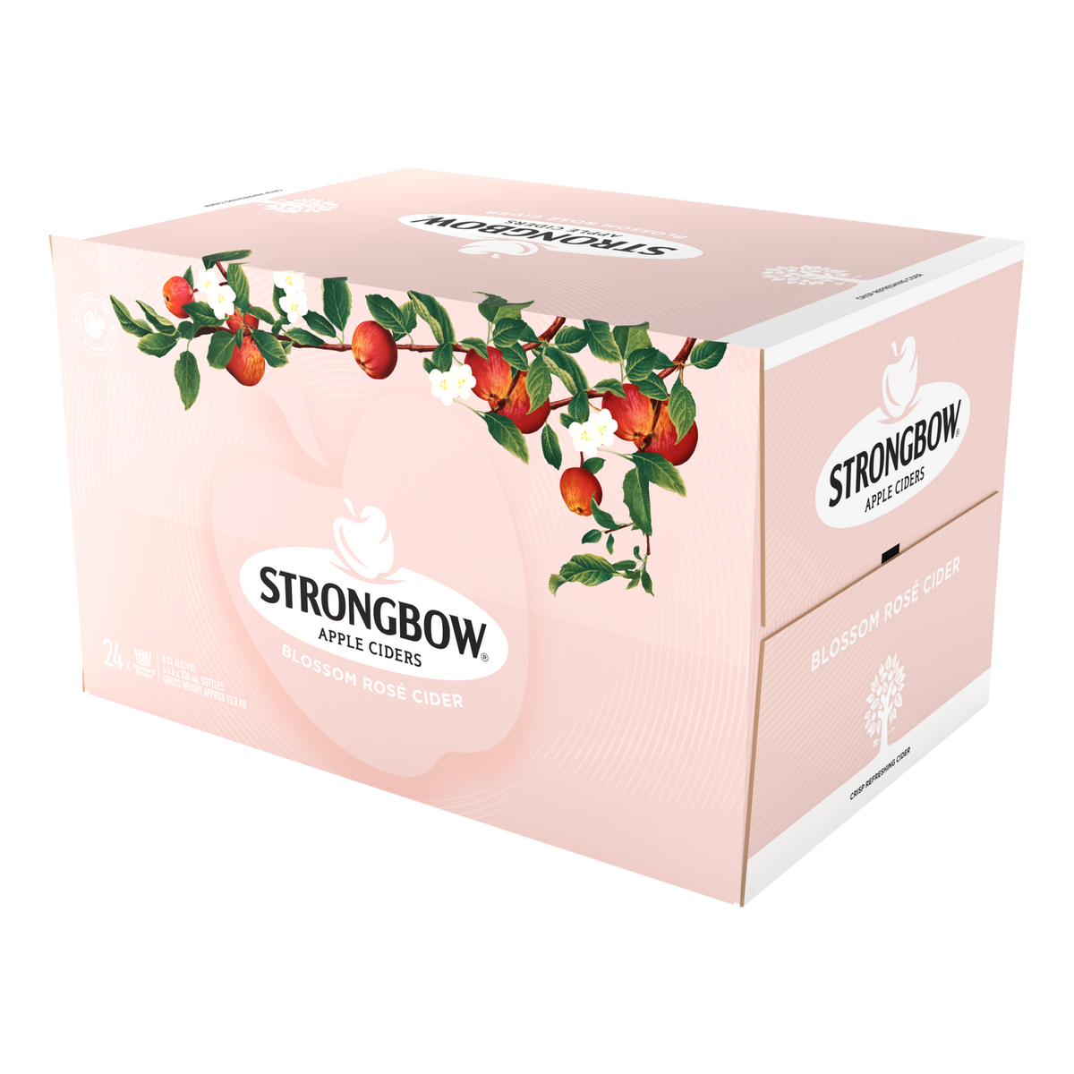 Strongbow Blossom Rose Sparkling Apple Cider 330ml Bottle Case of 24