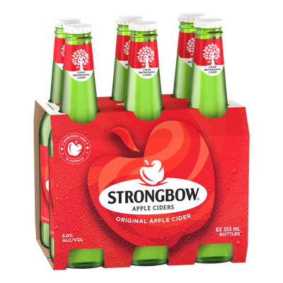 Strongbow Original Apple Cider 355ml Bottle 6 Pack