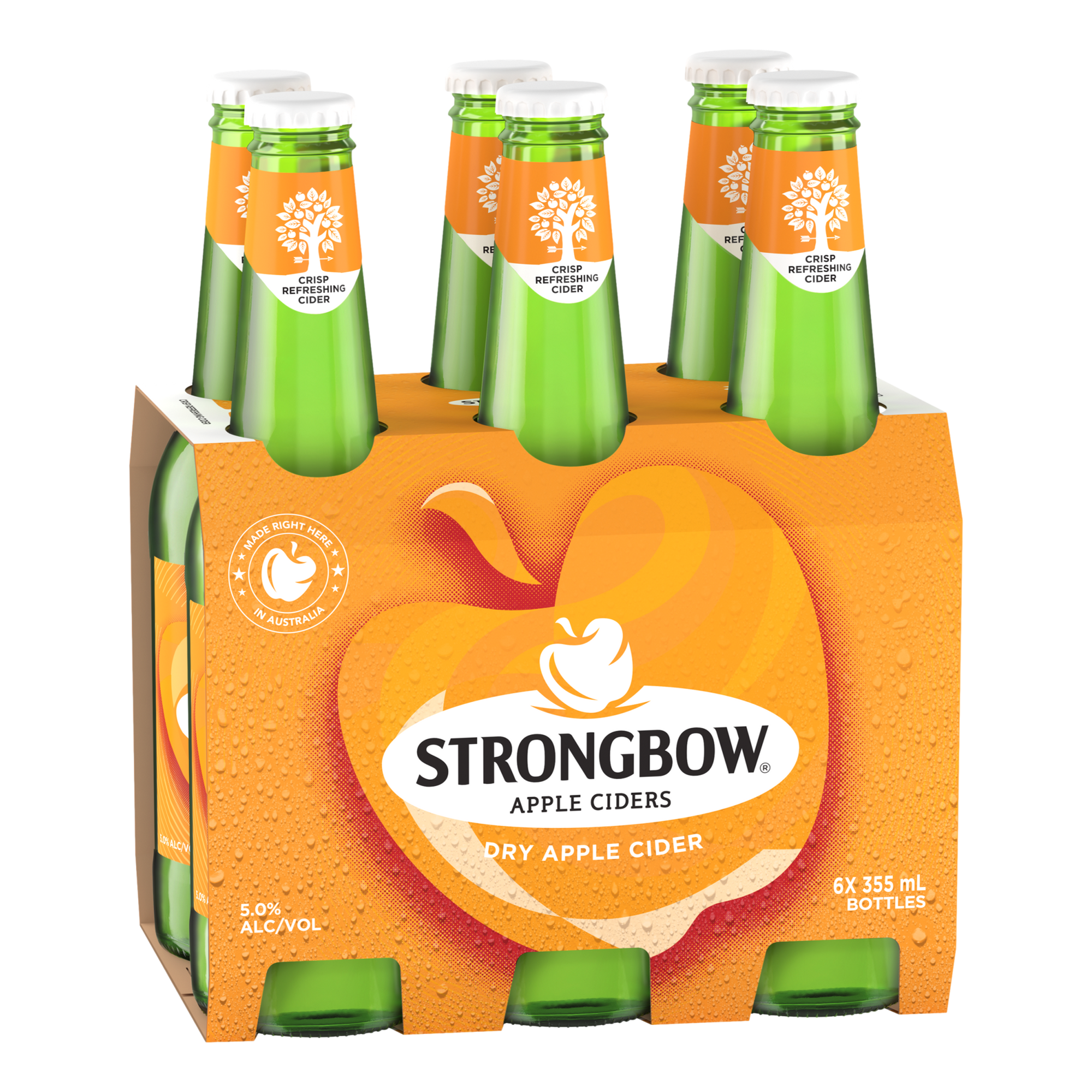 Strongbow Dry Apple Cider 355ml Bottle 6 Pack