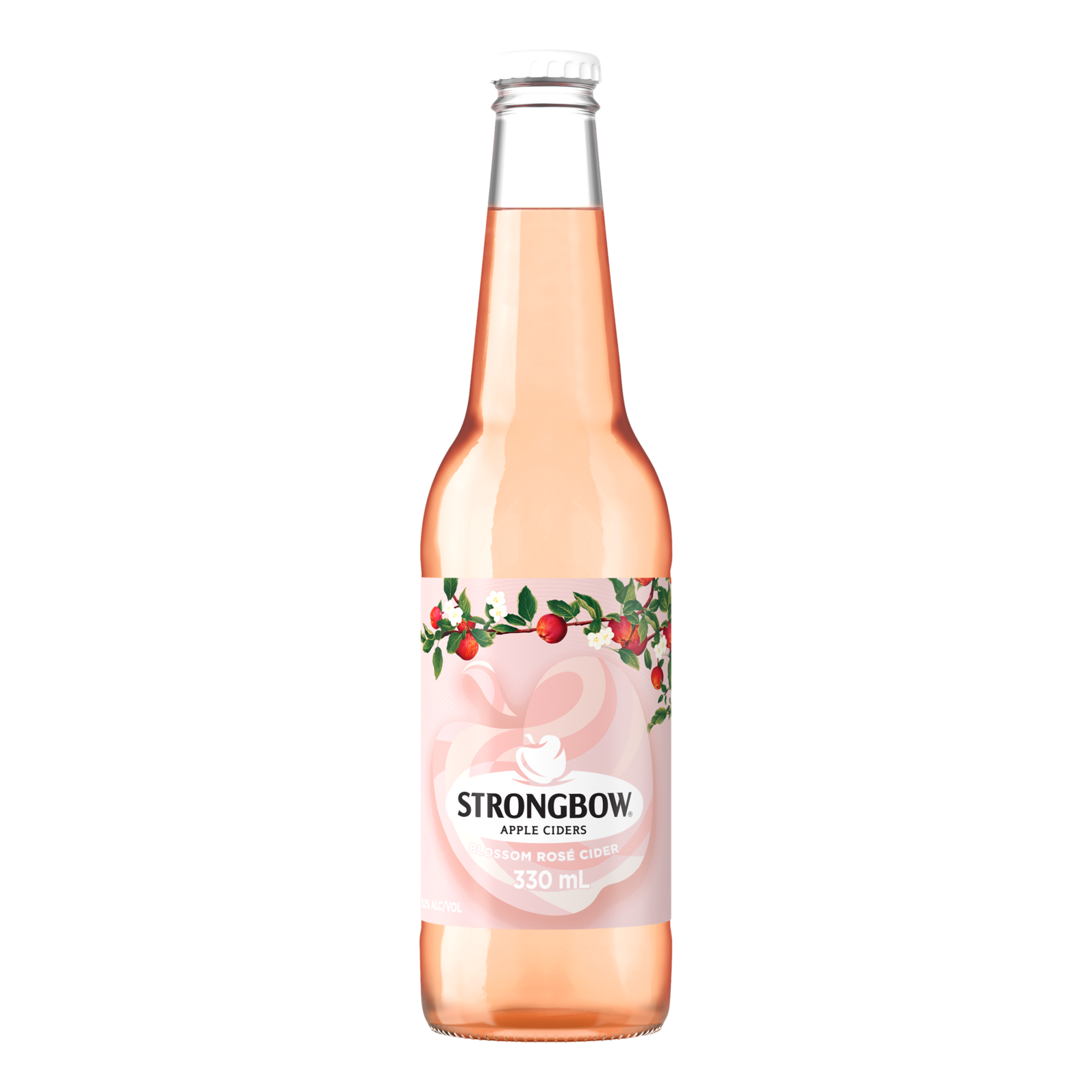 Strongbow Blossom Rose Sparkling Apple Cider 330ml Bottle Single