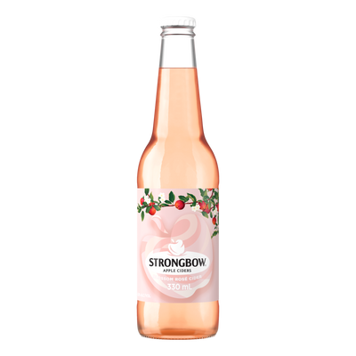 Strongbow Blossom Rose Sparkling Apple Cider 330ml Bottle Case of 24