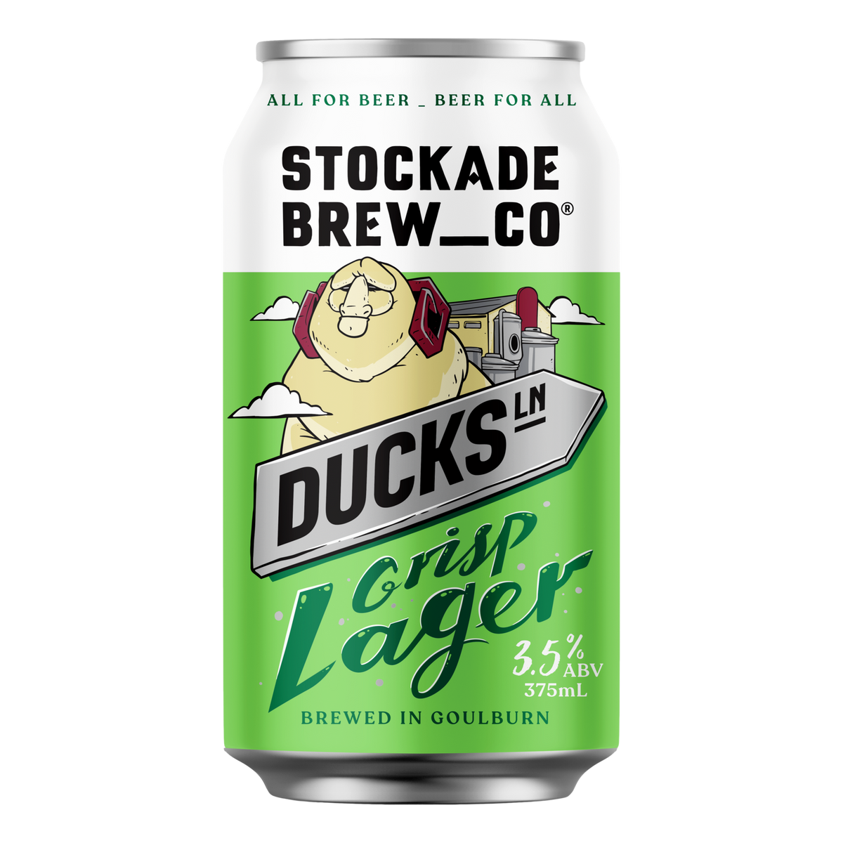 Stockade Ducks Lane Crisp Lager 3.5% 375ml Can Single