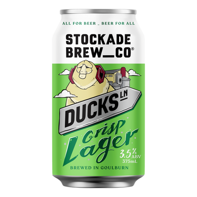 Stockade Ducks Lane Crisp Lager 3.5% 375ml Can Case of 24