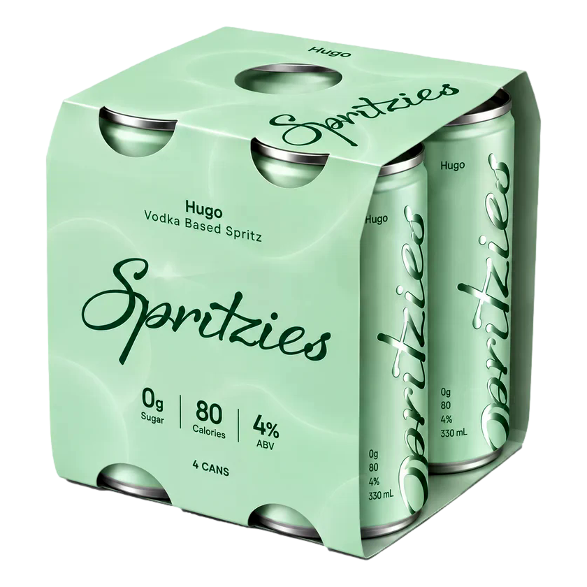 Spritzies Hugo Vodka Spritz 4% 330ml Can 4 Pack