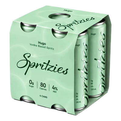 Spritzies Hugo Vodka Spritz 4% 330ml Can 4 Pack