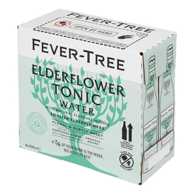 Fever Tree Elderflower Tonic Water 500ml Bottle Case of 8