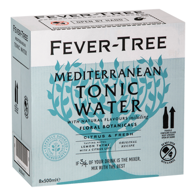 Fever Tree Mediterranean Tonic Water 500ml Bottle Case of 8