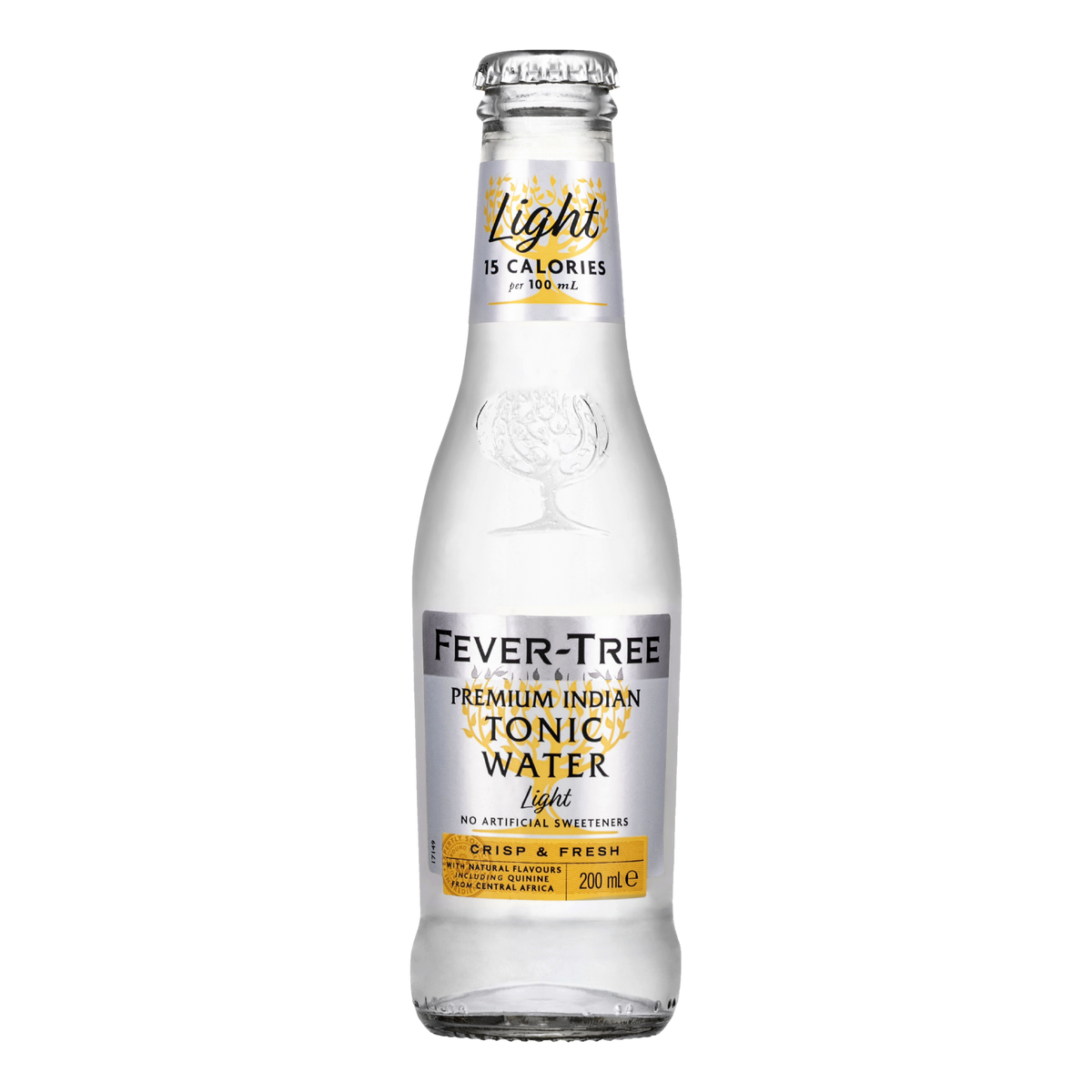 Fever Tree LIGHT Indian Tonic Water 200ml Bottle 4 Pack