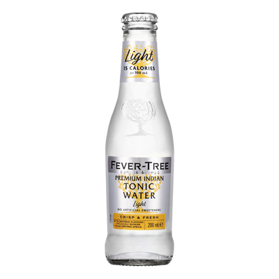 Fever Tree LIGHT Indian Tonic Water 200ml Bottle 4 Pack