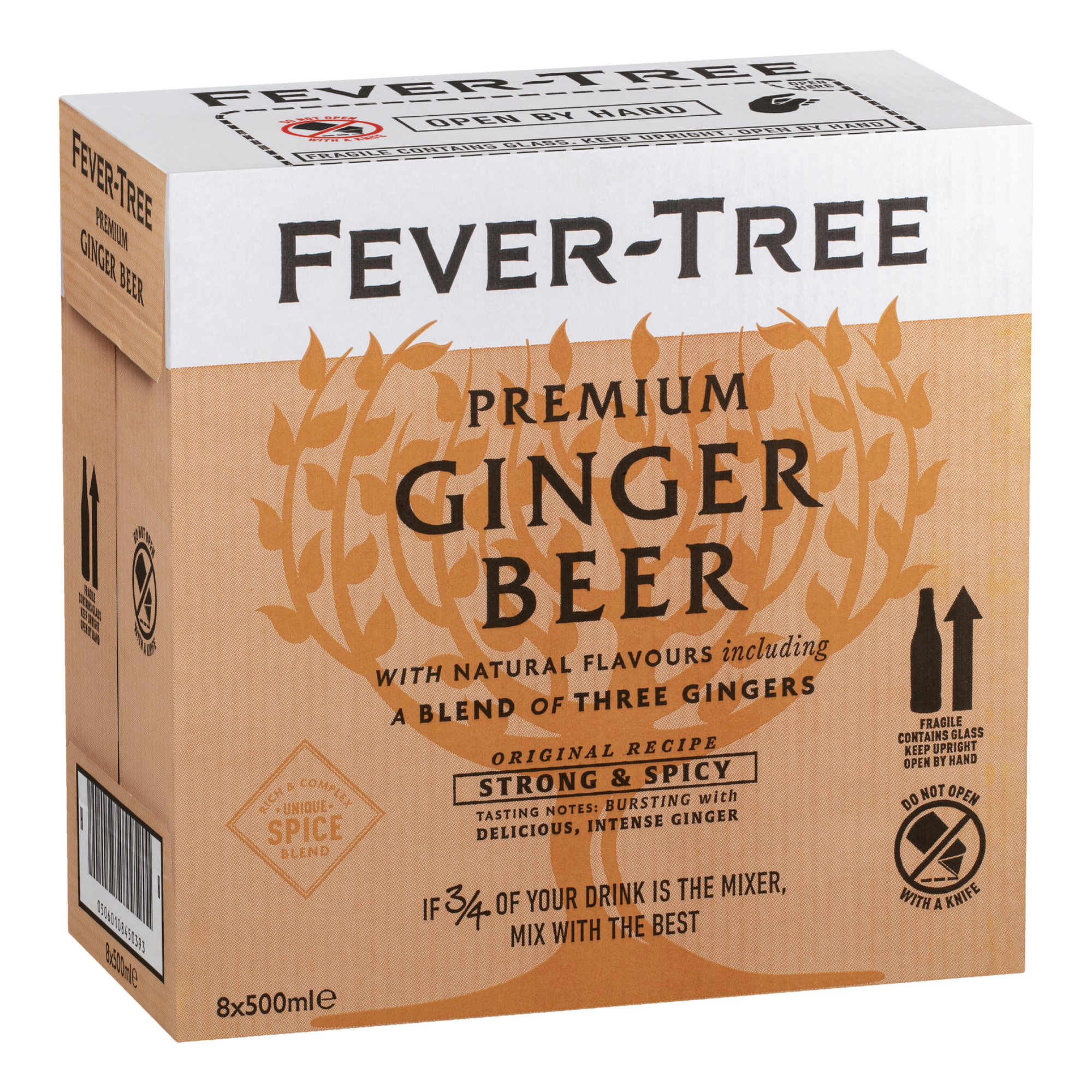 Fever Tree Premium Ginger Beer 500ml Bottle Case of 8