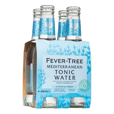 Fever Tree Mediterranean Tonic Water 200ml Bottle 4 Pack