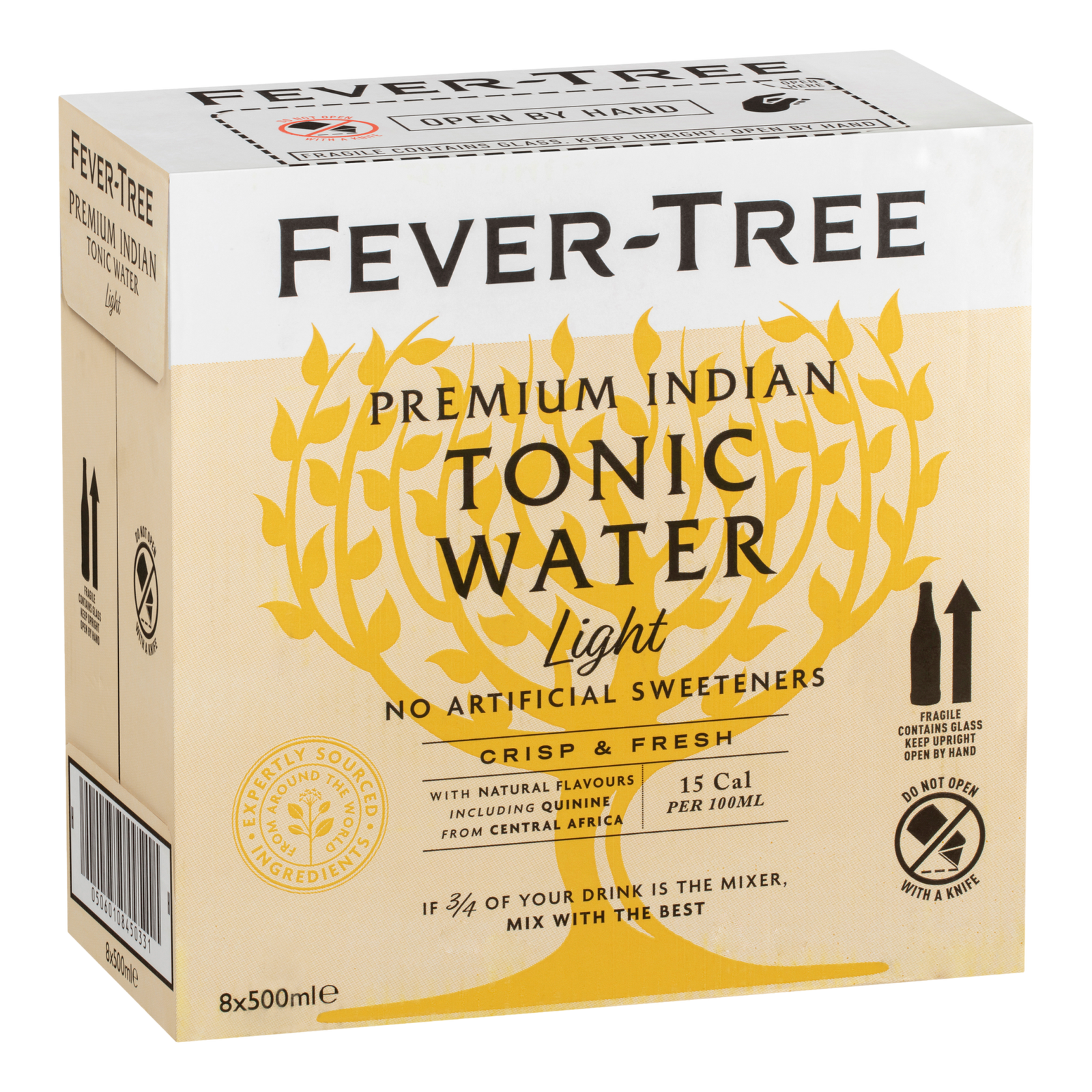 Fever Tree LIGHT Indian Tonic Water 500ml Bottle Case of 8