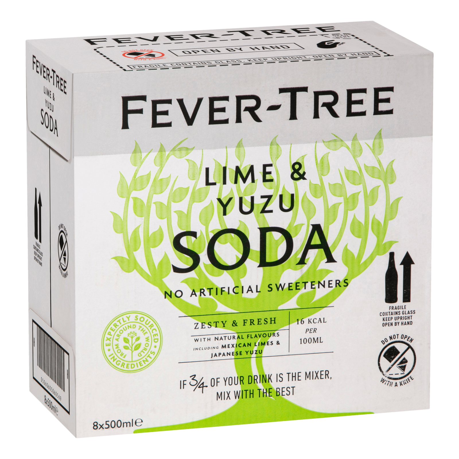 Fever Tree Lime & Yuzu Soda 500ml Bottle Case of 8