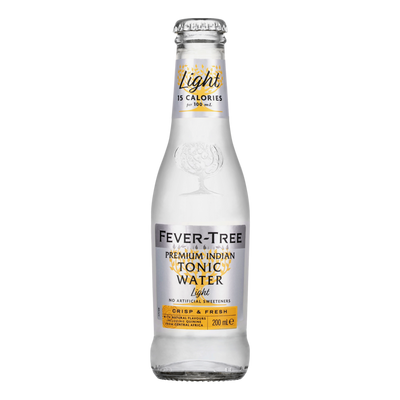 Fever Tree LIGHT Indian Tonic Water 200ml Bottle 4 Pack