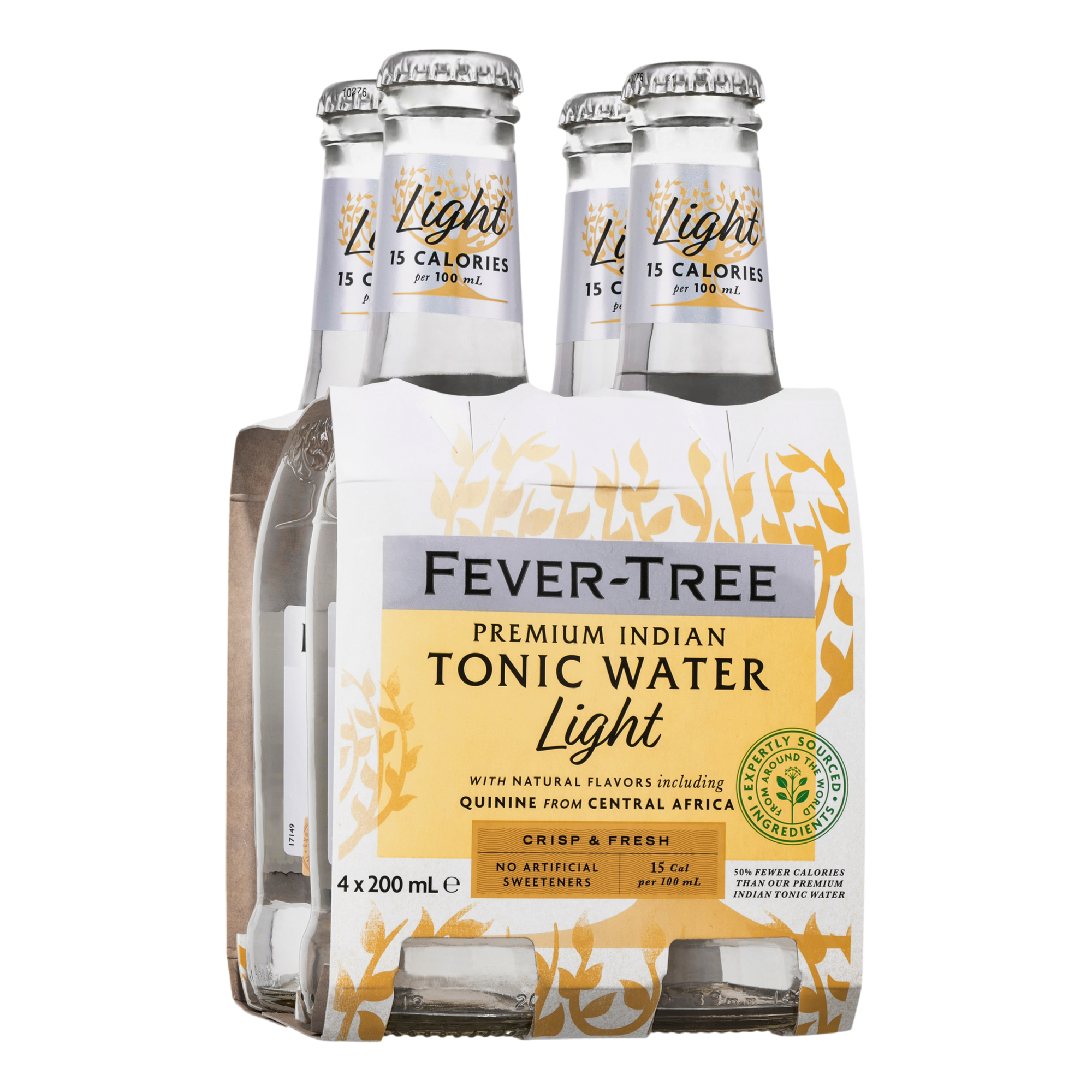 Fever Tree Light Indian Tonic Water 200ml Bottle 4 Pack