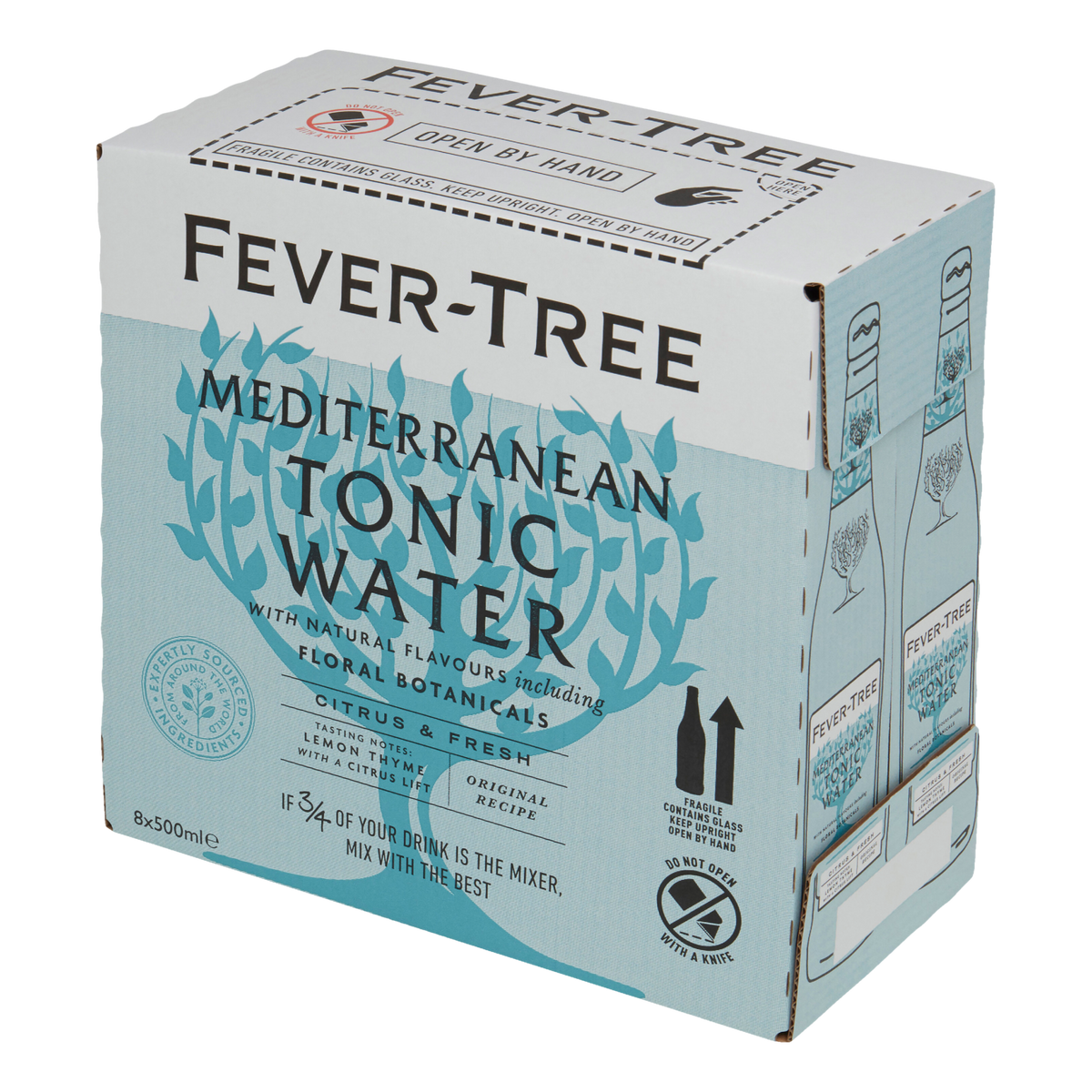 Fever Tree Mediterranean Tonic Water 500ml Bottle Case of 8