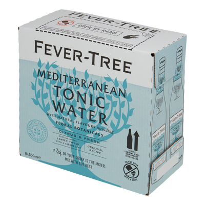 Fever Tree Mediterranean Tonic Water 500ml Bottle Case of 8