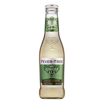 Fever Tree Premium Dry Ginger Ale 200ml Bottle 4 Pack