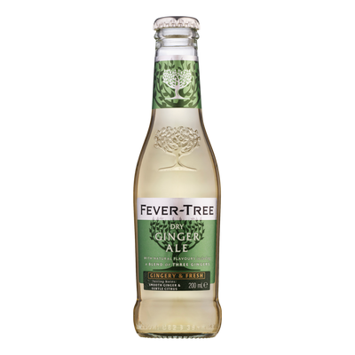 Fever Tree Premium Dry Ginger Ale 200ml Bottle Case of 24