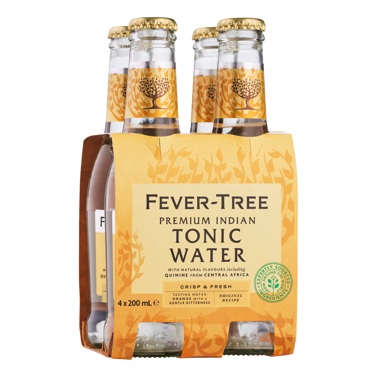 Fever Tree Premium Indian Tonic Water 200ml Bottle 4 Pack