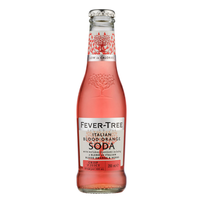 Fever Tree Italian Blood Orange Soda 200ml Bottle 4 Pack