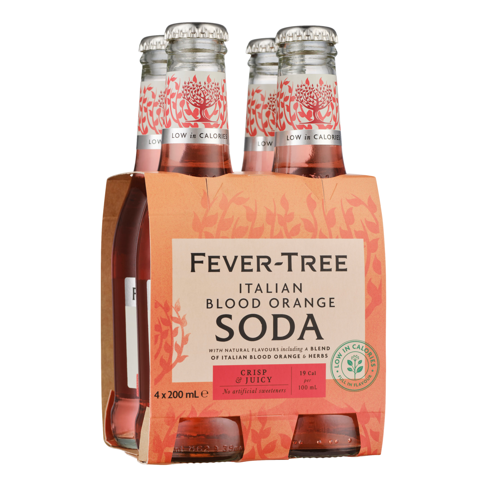 Fever Tree Italian Blood Orange Soda 200ml Bottle 4 Pack