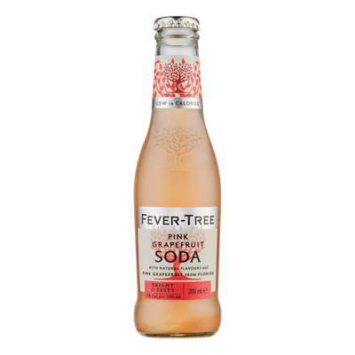 Fever Tree Pink Grapefruit Soda 200ml Bottle 4 Pack