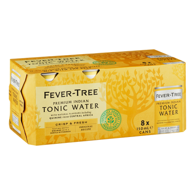 Fever Tree Premium Indian Tonic Water 150ml Can 8 Pack