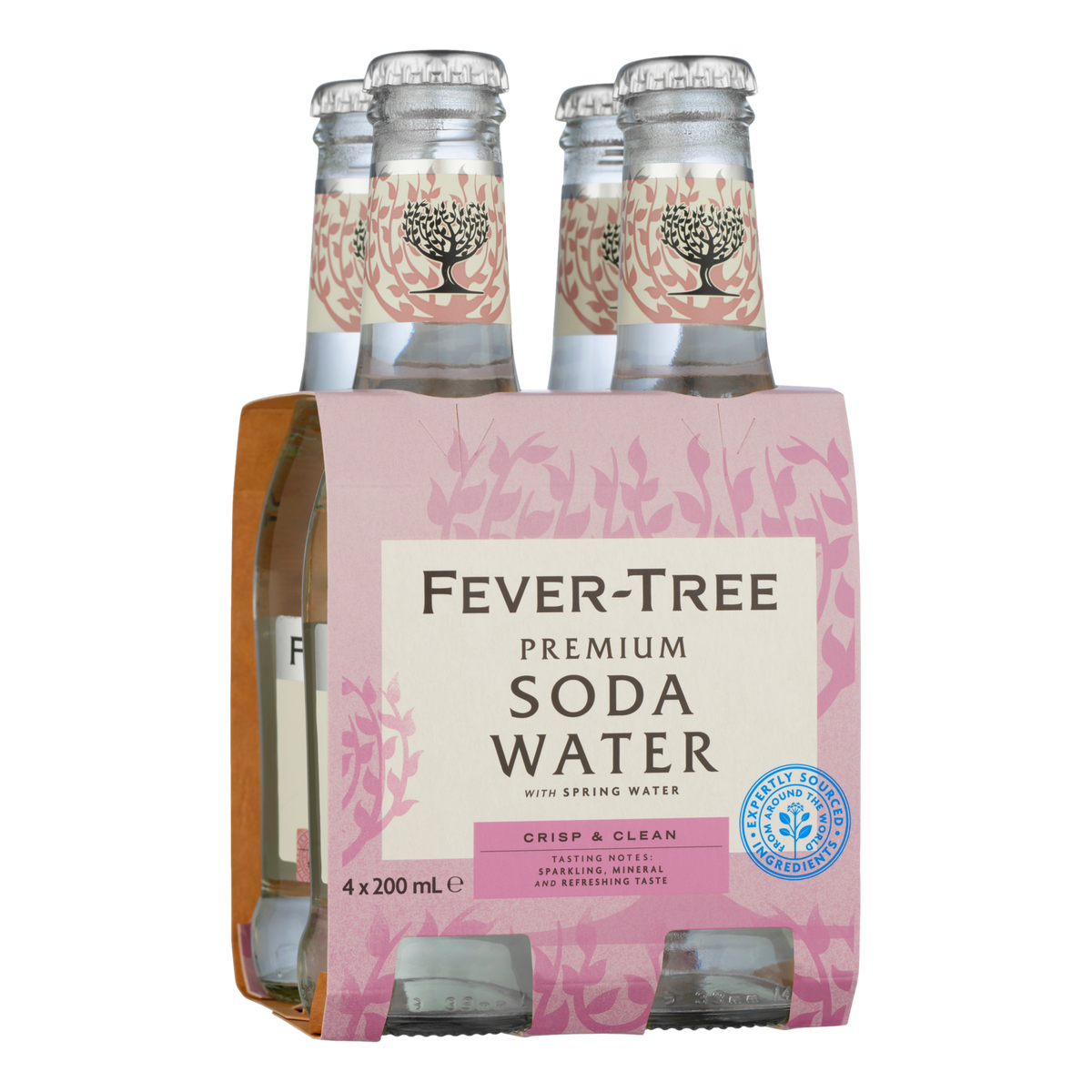 Fever Tree Premium Soda Water 200ml Bottle 4 Pack