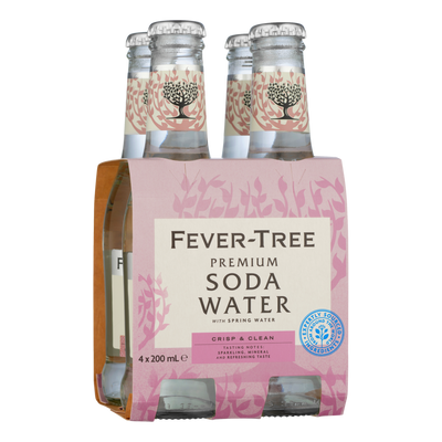 Fever Tree Premium Soda Water 200ml Bottle 4 Pack