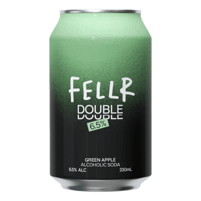 Fellr DOUBLE Seltzer Green Apple 6% 330ml Can Case of 24