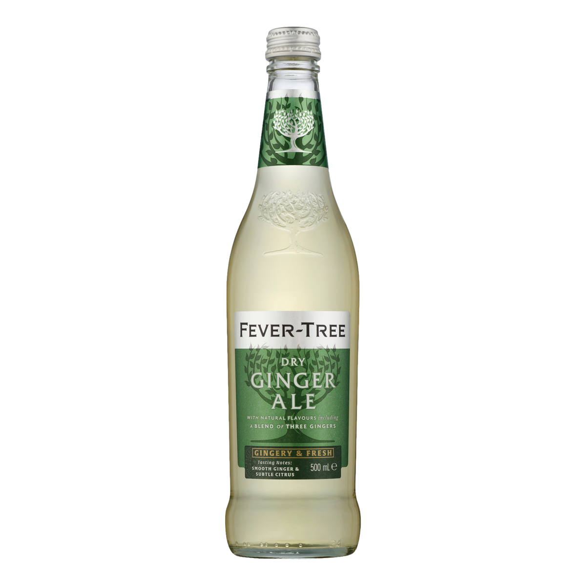 Fever Tree Premium Dry Ginger Ale 500ml Bottle Case of 8