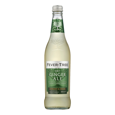 Fever Tree Premium Dry Ginger Ale 500ml Bottle Case of 8