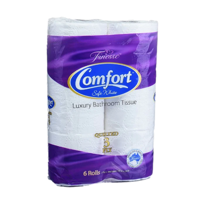 Finesse Comfort Toilet Paper Quilted 3 Ply 6 Pack Case of 12