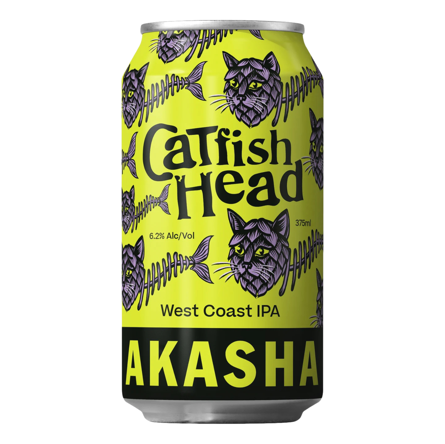 Akasha Catfish Head West Coast IPA 6.2% 375ml Can Single