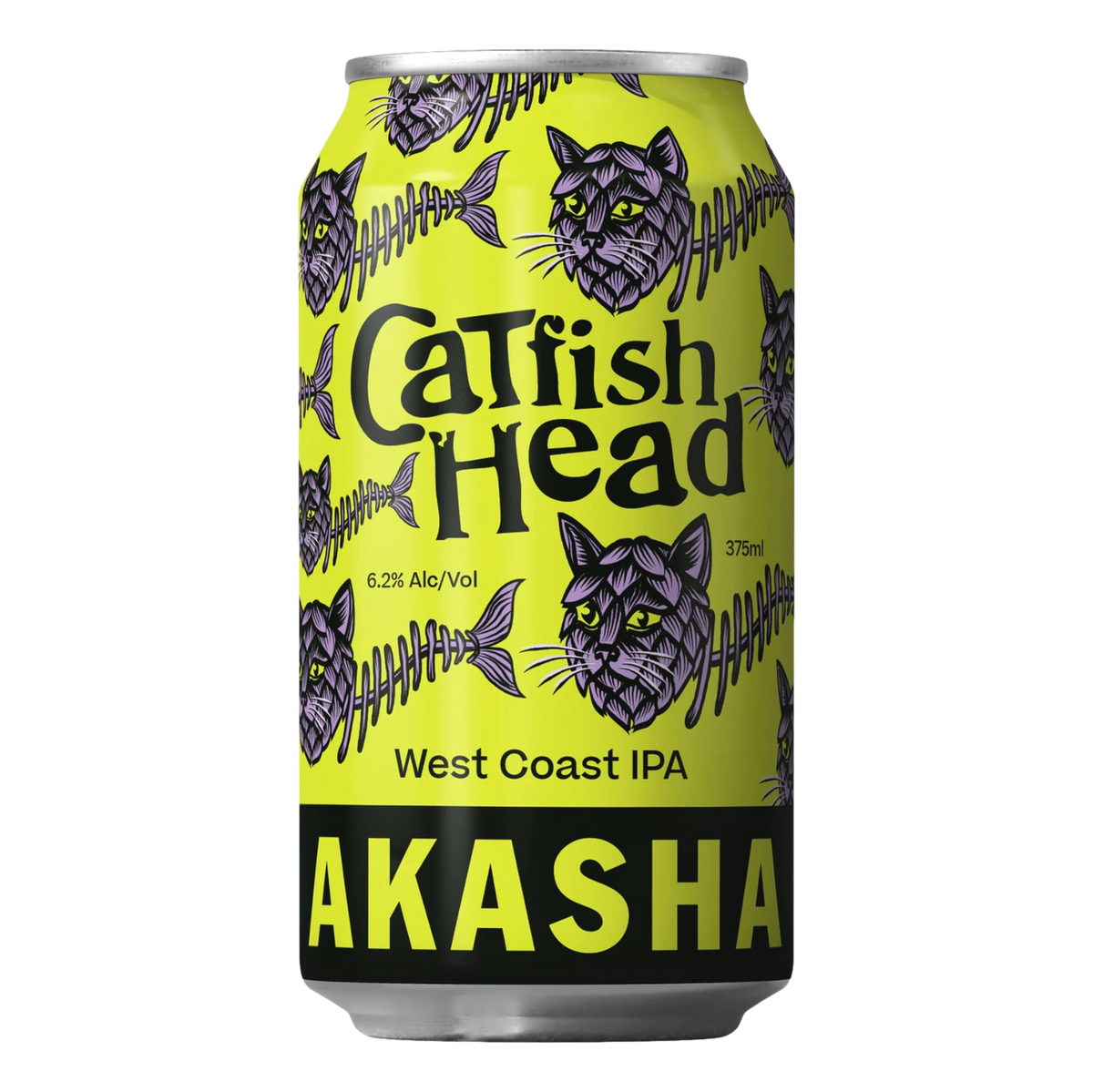 Akasha Catfish Head West Coast IPA 6.2% 375ml Can Case of 24