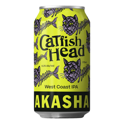 Akasha Catfish Head West Coast IPA 6.2% 375ml Can Case of 24